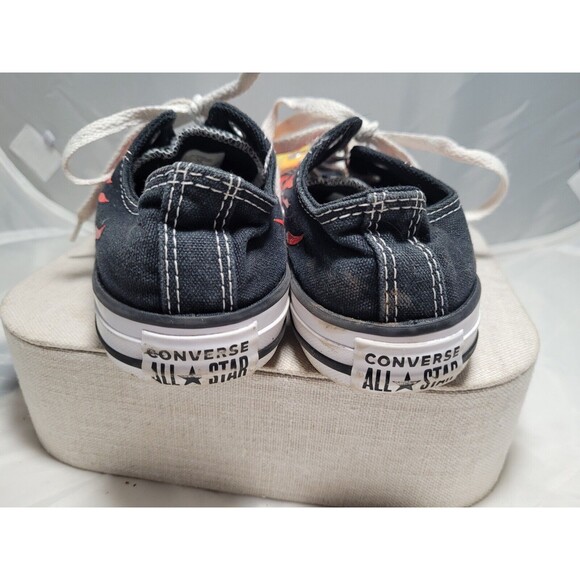 Converse Chuck Taylor All Star Low Top Flame Canvas Shoes Youth 3 - Picture 3 of 8